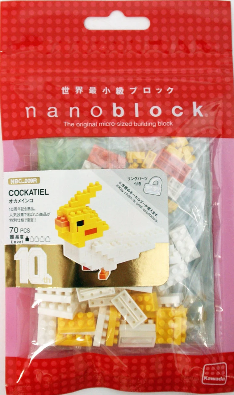 Kawada NBC_009R Nanoblock 10th Anniversary Cockatiel
