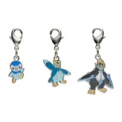Pokemon Center Original Metal Keychain Series - Piplup 393-394-395