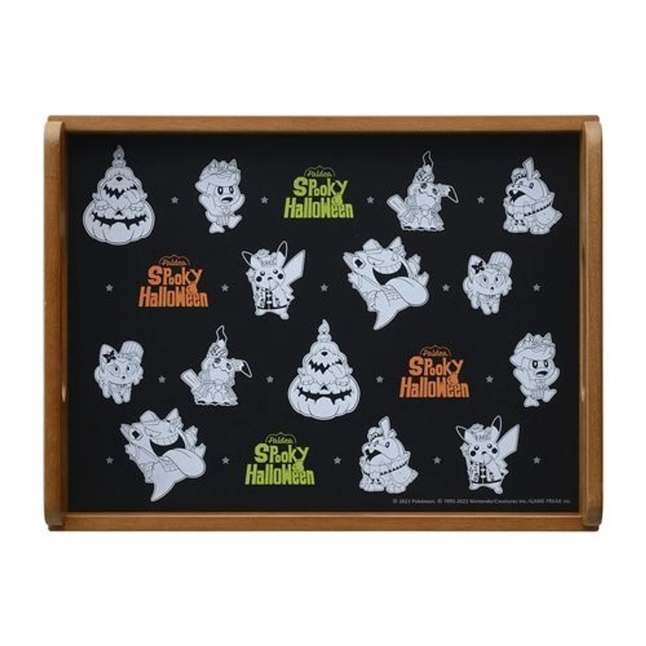 Pokemon Center Original Wooden Tray Paldea Spooky Halloween - Image 2