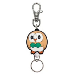 SK JAPAN Pokemon Rubber Reel Keychain Rowlet