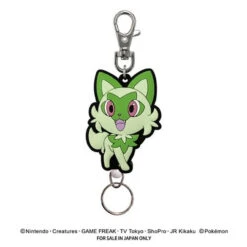 Pokemon Center Original Rubber Reel Key Chain Sprigatito