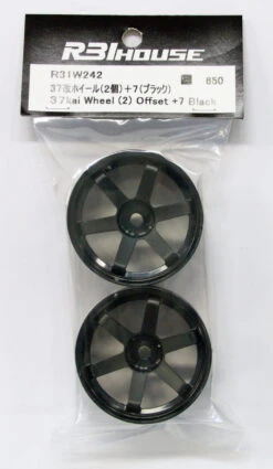 R31HOUSE R31W242B 37 Kai Wheel Offset +7 Black (2 Pcs)