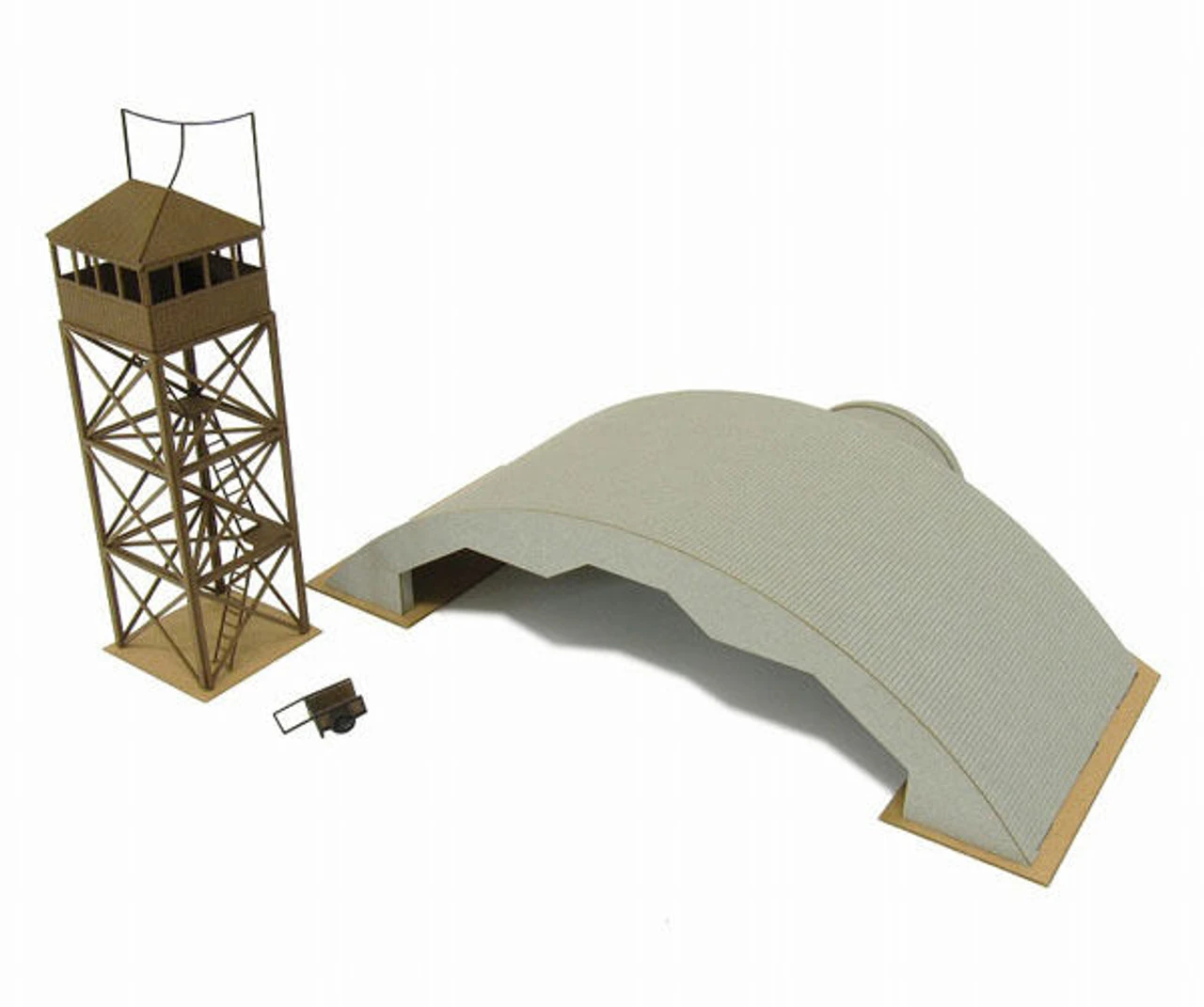 Sankei MK08-10 War Time Air Base 1/144 N Scale Paper Kits