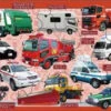Apollo-sha 24-167 Jigsaw Puzzle Automobiles Doing Their Best Panorama Puzzle (8+12+16 Pieces)