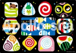 Apollo-sha Jigsaw Puzzle Spinning Stripes (11 Pieces) Child Puzzle