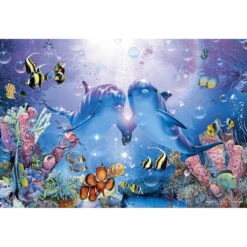 Apollo-sha Jigsaw Puzzle 47-801 Lassen Dolphins Precious Love II (1053 S-Pieces)