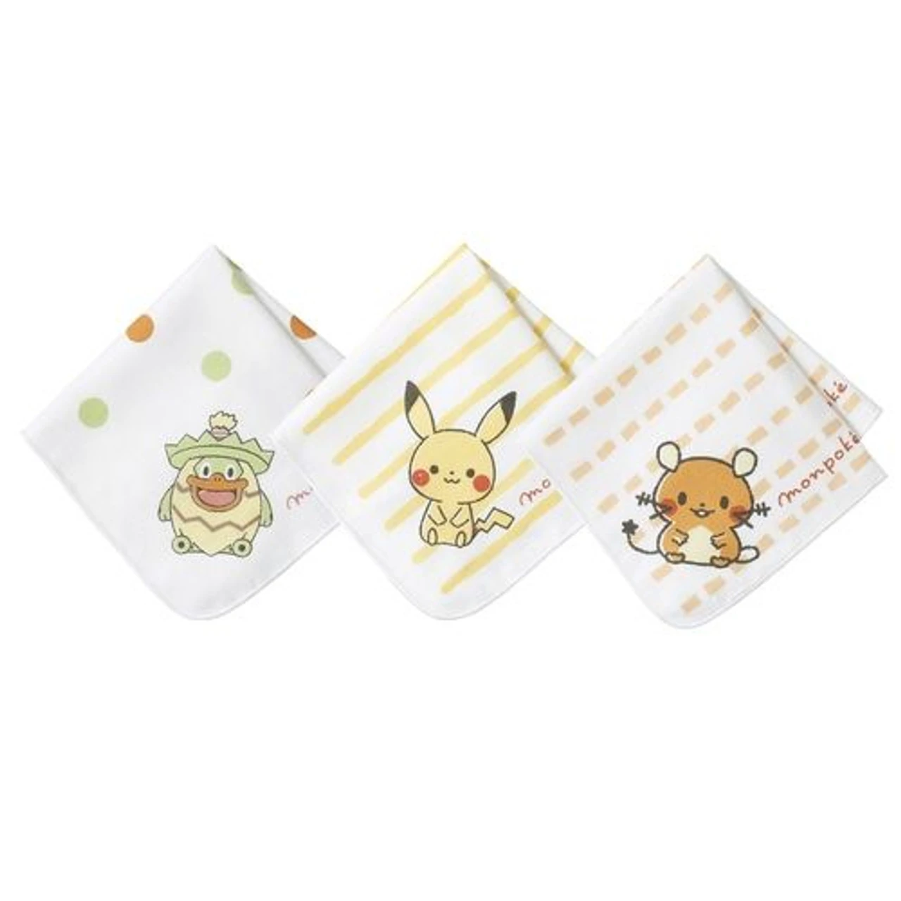 Pokemon Center Original Monpoke Gauze Handkerchief 3 Pieces Set - Image 2