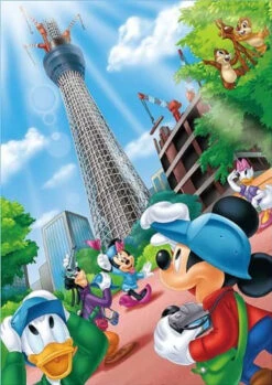 Tenyo Japan Jigsaw Puzzle T-1000-809 Disney Tokyo Sky Tree Welcome Mickey (1000 Pieces)