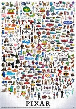 Tenyo D-1000-067 Jigsaw Puzzle Disney Pixar Character / Great Collection (All Characters) (1000 Pieces)