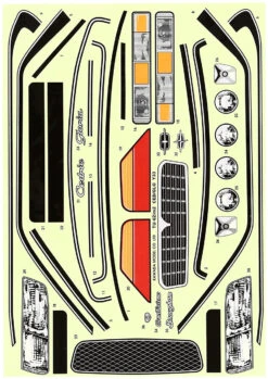 Kawada RC TU62A Decal For Ced/Glo Y33 Body