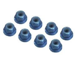 Kawada RC RN32B M3 Nuts With Flange - Blue