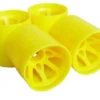 Kawada RC KD26Y Rear Wheel For WGT Flash Yellow : 4Pcs.