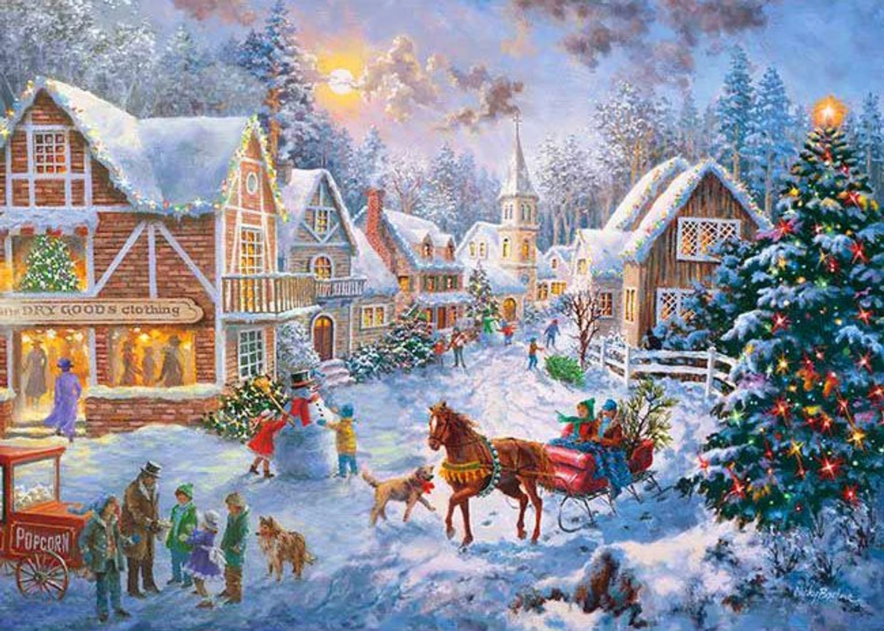 Appleone Jigsaw Puzzle 500-275 Nicky Boehme Joyful Snow Christmas (500 Pieces)