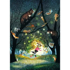 Appleone 500-287 Jigsaw Puzzle Playing The Flute In A Forest Of Animals By Seiji Fujishiro (500 Pieces)