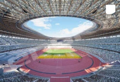 Ensky 300-1770 Jigsaw Puzzle Inside View Of Japan National Stadium (300 Pieces)