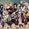 Ensky 1000T-304 Jigsaw Puzzle Demon Slayer: Kimetsu No Yaiba Character Collected Together (1000 Pieces)