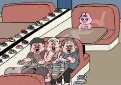 Ensky 208-119 Jigsaw Puzzle Opanchu Usagi - Sushi That Doesn't Go Around (208 Pieces)