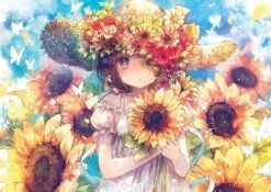 Epoch Jigsaw Puzzle 03-060 Fantasic Art Onineko Sunflower Story (108 Pieces)