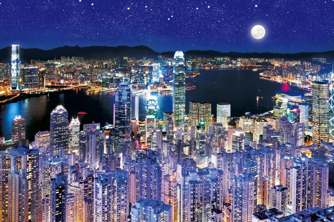 Epoch Jigsaw Puzzle 12-501 Night View In Hong Kong (1000 Pieces)