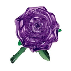 Beverly Crystal 3D Puzzle 50254 Purple Rose Flower (44 Pieces)