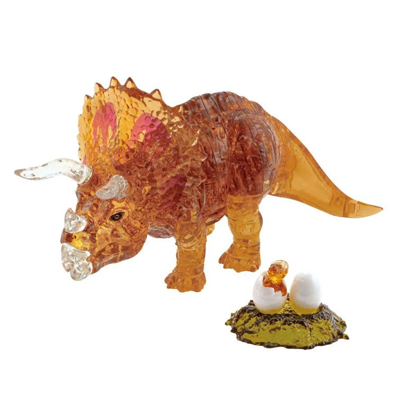 Beverly 50285 Crystal 3D Puzzle Triceratops Brown (61 Pieces) - Image 2