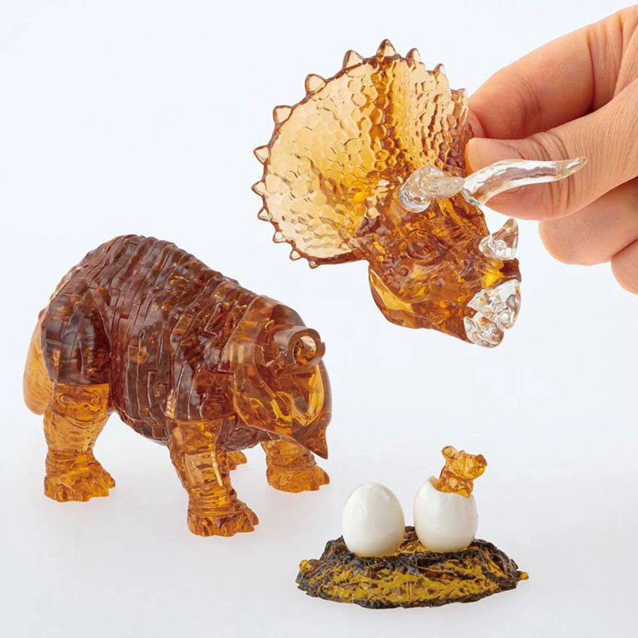 Beverly 50285 Crystal 3D Puzzle Triceratops Brown (61 Pieces) - Image 7