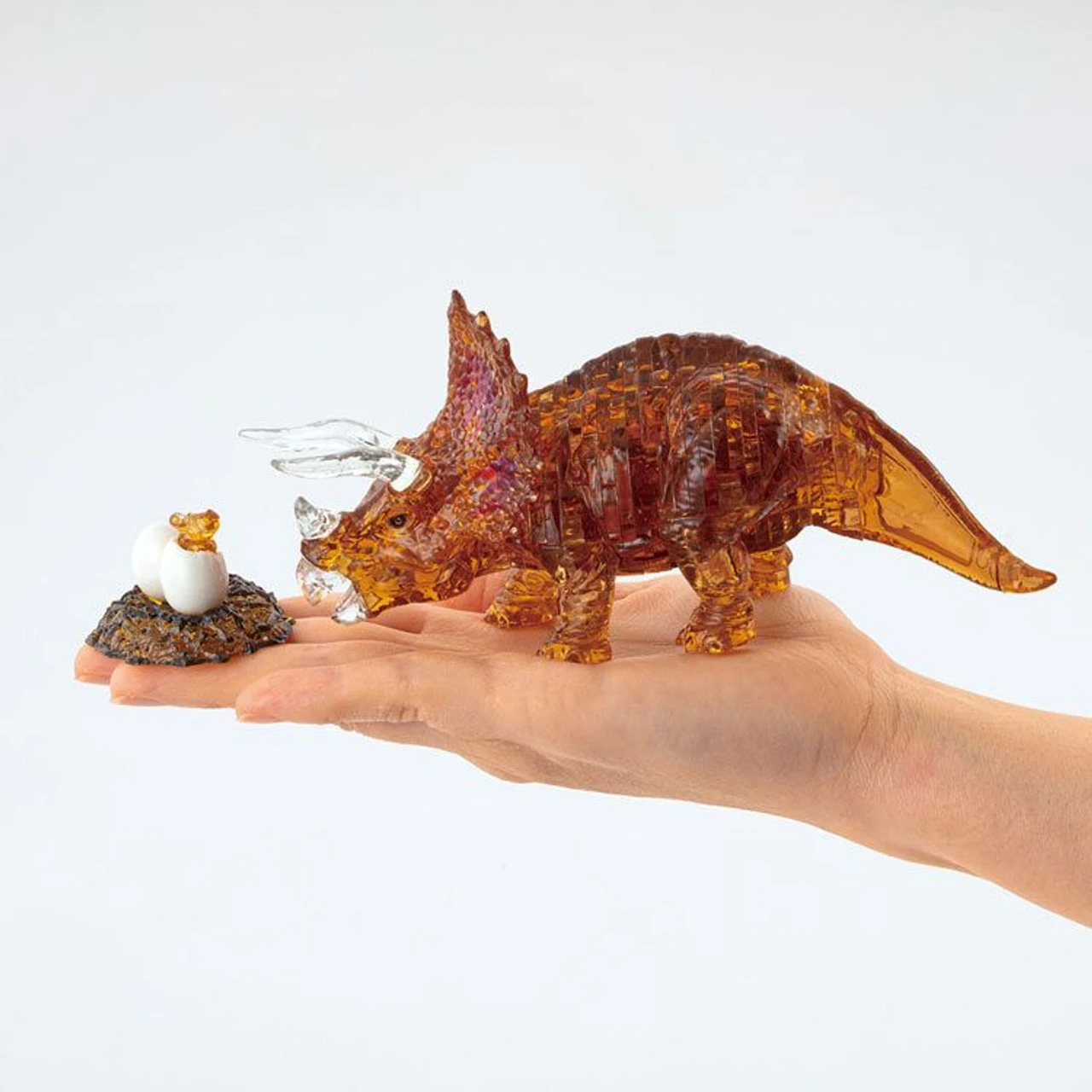 Beverly 50285 Crystal 3D Puzzle Triceratops Brown (61 Pieces) - Image 8