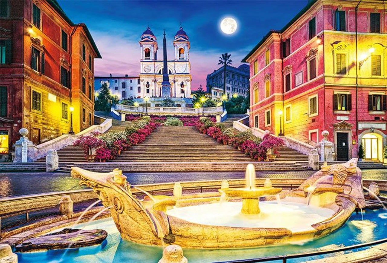 Beverly 51-271 Jigsaw Puzzle Moonlit Night Spain Square (1000 Pieces)