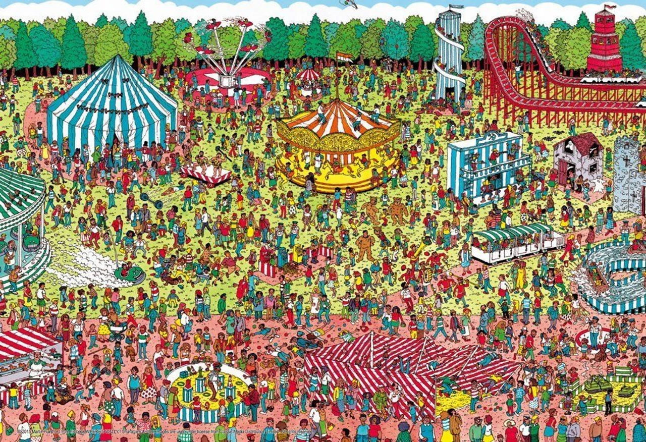 Beverly Jigsaw Puzzle L74-123 Where's Wally? (150 L-Pieces)