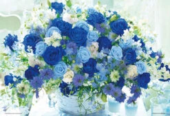 Beverly M81-621 Jigsaw Puzzle Flower Bouquet Of Blue Roses (1000 S-Pieces)