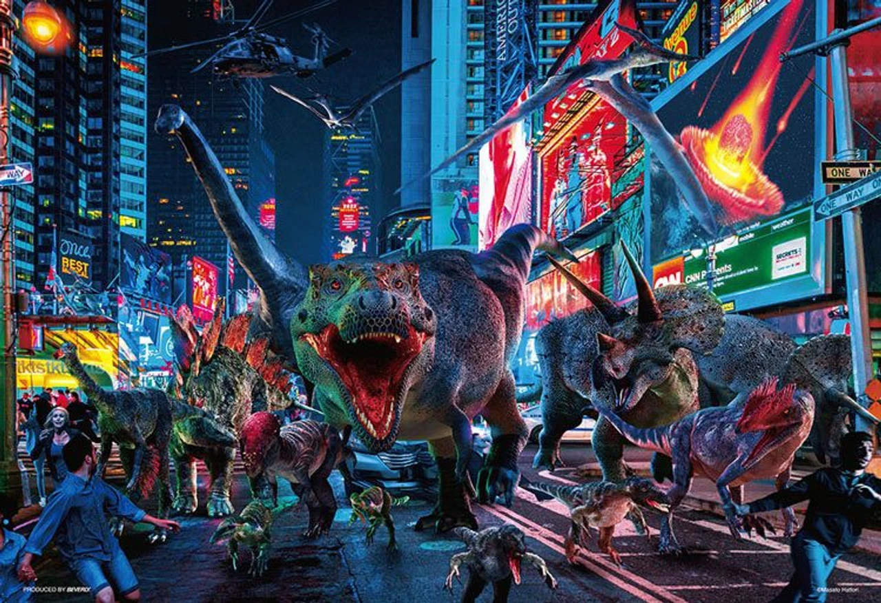 Beverly Jigsaw Puzzle Masato Hattori Illustration Dinosaur In New York (300 Pieces)
