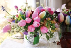 Yanoman Jigsaw Puzzle 03-868 Beautiful Flowers Rainbow (300 Pieces)