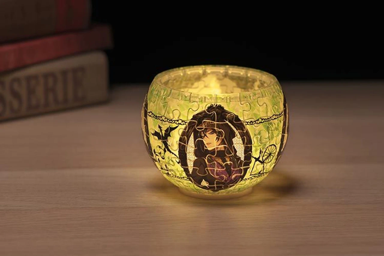 Yanoman 2201-53 3D LED Lamp Shade Puzzle Disney Glass Mosaic Twisted-Wonderland Diasomnia (80 Pieces) - Image 2